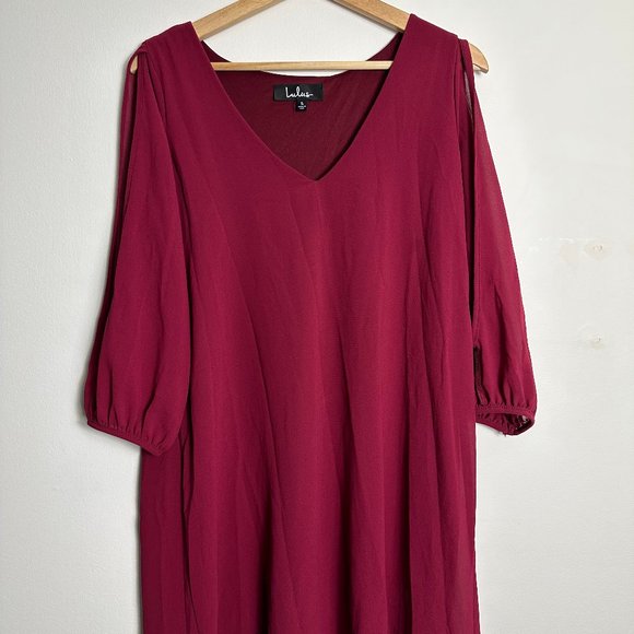 Lulus Shifting Dears Wine Red Long Sleeve Dress - Picture 4 of 10